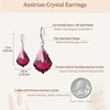 image:imageEVEVIC Austrian Crystal Baroque Teardrop Dangle Earrings for Women  14K GoldPlatedHypoallergenicBrilliant FacetsFluid MovementEasyWear Fishhook FitFor Daily Wear And Special OccasionsFuchsia
