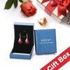 image:imageEVEVIC Austrian Crystal Baroque Teardrop Dangle Earrings for Women  14K GoldPlatedHypoallergenicBrilliant FacetsFluid MovementEasyWear Fishhook FitFor Daily Wear And Special OccasionsFuchsia