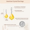 image:imageEVEVIC Austrian Crystal Baroque Teardrop Dangle Earrings for Women  14K GoldPlatedHypoallergenicBrilliant FacetsFluid MovementEasyWear Fishhook FitFor Daily Wear And Special OccasionsYellow