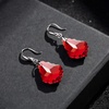 image:imageEVEVIC Austrian Crystal Baroque Teardrop Dangle Earrings for Women  14K GoldPlatedHypoallergenicBrilliant FacetsFluid MovementEasyWear Fishhook FitFor Daily Wear And Special OccasionsRed