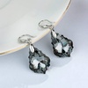 image:imageEVEVIC Austrian Crystal Baroque Teardrop Dangle Earrings for Women  14K GoldPlatedHypoallergenicBrilliant FacetsFluid MovementEasyWear Fishhook FitFor Daily Wear And Special OccasionsGreyBlack