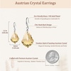 image:imageEVEVIC Austrian Crystal Baroque Teardrop Dangle Earrings for Women  14K GoldPlatedHypoallergenicBrilliant FacetsFluid MovementEasyWear Fishhook FitFor Daily Wear And Special OccasionsLight Topaz