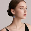 image:imageEVEVIC Austrian Crystal Baroque Teardrop Dangle Earrings for Women  14K GoldPlatedHypoallergenicBrilliant FacetsFluid MovementEasyWear Fishhook FitFor Daily Wear And Special OccasionsVitrail Light
