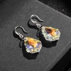 image:imageEVEVIC Austrian Crystal Baroque Teardrop Dangle Earrings for Women  14K GoldPlatedHypoallergenicBrilliant FacetsFluid MovementEasyWear Fishhook FitFor Daily Wear And Special OccasionsAurora Borealis