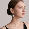 image:imageEVEVIC Austrian Crystal Baroque Teardrop Dangle Earrings for Women  14K GoldPlatedHypoallergenicBrilliant FacetsFluid MovementEasyWear Fishhook FitFor Daily Wear And Special OccasionsAurora Borealis