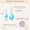 image:imageEVEVIC Austrian Crystal Baroque Teardrop Dangle Earrings for Women  14K GoldPlatedHypoallergenicBrilliant FacetsFluid MovementEasyWear Fishhook FitFor Daily Wear And Special OccasionsAquamarine