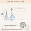 image:imageEVEVIC Austrian Crystal Baroque Teardrop Dangle Earrings for Women  14K GoldPlatedHypoallergenicBrilliant FacetsFluid MovementEasyWear Fishhook FitFor Daily Wear And Special OccasionsAurora Borealis