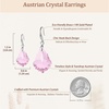image:imageEVEVIC Austrian Crystal Baroque Teardrop Dangle Earrings for Women  14K GoldPlatedHypoallergenicBrilliant FacetsFluid MovementEasyWear Fishhook FitFor Daily Wear And Special OccasionsPink