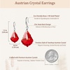 image:imageEVEVIC Austrian Crystal Baroque Teardrop Dangle Earrings for Women  14K GoldPlatedHypoallergenicBrilliant FacetsFluid MovementEasyWear Fishhook FitFor Daily Wear And Special OccasionsRed