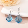 image:imageEVEVIC Austrian Crystal Baroque Teardrop Dangle Earrings for Women  14K GoldPlatedHypoallergenicBrilliant FacetsFluid MovementEasyWear Fishhook FitFor Daily Wear And Special OccasionsAquamarine