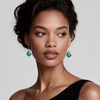 image:imageEVEVIC Austrian Crystal Baroque Teardrop Dangle Earrings for Women  14K GoldPlatedHypoallergenicBrilliant FacetsFluid MovementEasyWear Fishhook FitFor Daily Wear And Special OccasionsGreen