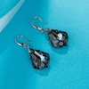 image:imageEVEVIC Austrian Crystal Baroque Teardrop Dangle Earrings for Women  14K GoldPlatedHypoallergenicBrilliant FacetsFluid MovementEasyWear Fishhook FitFor Daily Wear And Special OccasionsGreyBlack