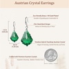 image:imageEVEVIC Austrian Crystal Baroque Teardrop Dangle Earrings for Women  14K GoldPlatedHypoallergenicBrilliant FacetsFluid MovementEasyWear Fishhook FitFor Daily Wear And Special OccasionsGreen