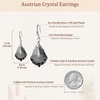 image:imageEVEVIC Austrian Crystal Baroque Teardrop Dangle Earrings for Women  14K GoldPlatedHypoallergenicBrilliant FacetsFluid MovementEasyWear Fishhook FitFor Daily Wear And Special OccasionsGreyBlack