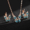 image:imageEVEVIC Austrian Crystal Butterfly Pendant Necklaces and Earrings Jewelry Set