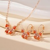 image:imageEVEVIC Austrian Crystal Butterfly Pendant Necklaces and Earrings Jewelry Set Red