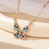 image:imageEVEVIC Austrian Crystal Colorful Butterfly Pendant Necklace for Women  162 adjustable chain14K gold plated brassmulticolored austrian crystallobster claspgift boxdelicate butterfly designBlue Green CrystalsRose Goldtone