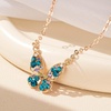 image:imageEVEVIC Austrian Crystal Colorful Butterfly Pendant Necklace for Women  162 adjustable chain14K gold plated brassmulticolored austrian crystallobster claspgift boxdelicate butterfly designBlue Main CrystalRose Goldtone
