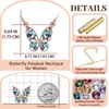 image:imageEVEVIC Austrian Crystal Colorful Butterfly Pendant Necklace for Women  162 adjustable chain14K gold plated brassmulticolored austrian crystallobster claspgift boxdelicate butterfly designPurple Main CrystalRose Goldtone
