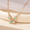 image:imageEVEVIC Austrian Crystal Colorful Butterfly Pendant Necklace for Women  162 adjustable chain14K gold plated brassmulticolored austrian crystallobster claspgift boxdelicate butterfly designGreen OpalAurora Borealis Crystal