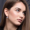 image:imageEVEVIC Austrian Crystal Cube Drop Leverback Earrings for Women  14K Rose GoldPlated HypoallergenicGeometric Cube EarringsCrystal Dangle StyleSecure Leverback ClosureGift for WomenVitrail Light