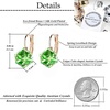 image:imageEVEVIC Austrian Crystal Cube Drop Leverback Earrings for Women  14K Rose GoldPlated HypoallergenicGeometric Cube EarringsCrystal Dangle StyleSecure Leverback ClosureGift for WomenGreen