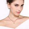 image:imageEVEVIC Austrian Crystal Cube Pendant Necklaces for Women 14K Gold Plated Hypoallergenic Dainty JewelryLight Topaz