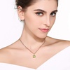 image:imageEVEVIC Austrian Crystal Cube Pendant Necklaces for Women 14K Gold Plated Hypoallergenic Dainty JewelryRainbow