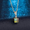 image:imageEVEVIC Austrian Crystal Cube Pendant Necklaces for Women 14K Gold Plated Hypoallergenic Dainty JewelryRainbow