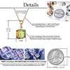 image:imageEVEVIC Austrian Crystal Cube Pendant Necklaces for Women 14K Gold Plated Hypoallergenic Dainty JewelryRainbow