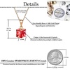 image:imageEVEVIC Austrian Crystal Cube Pendant Necklaces for Women 14K Gold Plated Hypoallergenic Dainty JewelryRed