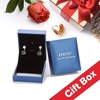 image:imageEVEVIC Austrian Crystal Earring Jackets for Women Square Drop Earrings  2In1 Front Back Earrings Square Crystal Drop Round Stud Top 14K GoldPlated Finish Wedding Guest And Dinner WearYellowGolden