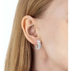 image:imageEVEVIC Austrian Crystal Earrings Leverback Drop Earrings for Women 14K White Gold Plated Pave Earrings Hypoallergenic Jewelry GiftAquamarine