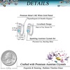 image:imageEVEVIC Austrian Crystal Earrings Leverback Drop Earrings for Women 14K White Gold Plated Pave Earrings Hypoallergenic Jewelry GiftAquamarine