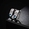 image:imageEVEVIC Austrian Crystal Earrings Leverback Drop Earrings for Women 14K White Gold Plated Pave Earrings Hypoallergenic Jewelry GiftAquamarine