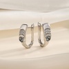 image:imageEVEVIC Austrian Crystal Earrings Leverback Drop Earrings for Women 14K White Gold Plated Pave Earrings Hypoallergenic Jewelry GiftJet Black