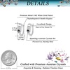 image:imageEVEVIC Austrian Crystal Earrings Leverback Drop Earrings for Women 14K White Gold Plated Pave Earrings Hypoallergenic Jewelry GiftJet Black