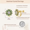 image:imageEVEVIC Austrian Crystal Flower Clip on Earrings for Women Trendy14K Gold Plated Hypoallergenic Non Pierced Sunflower Earrings Jewelry GiftGreen