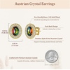 image:imageEVEVIC Austrian Crystal Halo Oval Stud Earrings for Women Trendy14k Gold Plated Hypoallergenic Earring Jewelry GiftVitrail Medium