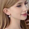 image:imageEVEVIC Austrian Crystal Halo Round Drop Dangle Earrings for Women 14K Gold Plated Hypoallergenic Earring Trendy Jewelry GiftsWhite Crystal Gold Tone