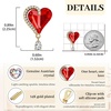 image:imageEVEVIC Austrian Crystal Heart Clip on Earrings for Women Trendy Halo Teardrop 14K Gold Plated Hypoallergenic Non Piercing Comfortable Jewelry GiftRed