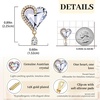 image:imageEVEVIC Austrian Crystal Heart Clip on Earrings for Women Trendy Halo Teardrop 14K Gold Plated Hypoallergenic Non Piercing Comfortable Jewelry GiftWhite Clear