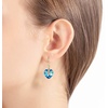 image:imageEVEVIC Austrian Crystal Hollow Heart Drop Earrings for Women French Hook  14K GoldPlated Finish Heart Dangle Earrings Hollow Floral Center Sparkling Top Stone Date Night And Dinner WearBermuda Blue Rose Goldtone