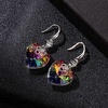 image:imageEVEVIC Austrian Crystal Hollow Heart Drop Earrings for Women French Hook  14K GoldPlated Finish Heart Dangle Earrings Hollow Floral Center Sparkling Top Stone Date Night And Dinner WearRainbow