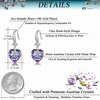 image:imageEVEVIC Austrian Crystal Hollow Heart Drop Earrings for Women French Hook  14K GoldPlated Finish Heart Dangle Earrings Hollow Floral Center Sparkling Top Stone Date Night And Dinner WearVitrail Light