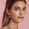 image:imageEVEVIC Austrian Crystal Hollow Heart Drop Earrings for Women French Hook  14K GoldPlated Finish Heart Dangle Earrings Hollow Floral Center Sparkling Top Stone Date Night And Dinner WearVitrail Light