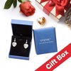 image:imageEVEVIC Austrian Crystal Hollow Heart Drop Earrings for Women French Hook  14K GoldPlated Finish Heart Dangle Earrings Hollow Floral Center Sparkling Top Stone Date Night And Dinner WearViolet