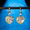 image:imageEVEVIC Austrian Crystal Hollow Heart Drop Earrings for Women French Hook  14K GoldPlated Finish Heart Dangle Earrings Hollow Floral Center Sparkling Top Stone Date Night And Dinner WearAurora Borealis