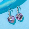 image:imageEVEVIC Austrian Crystal Hollow Heart Drop Earrings for Women French Hook  14K GoldPlated Finish Heart Dangle Earrings Hollow Floral Center Sparkling Top Stone Date Night And Dinner WearVitrail Light