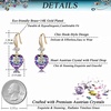 image:imageEVEVIC Austrian Crystal Hollow Heart Drop Earrings for Women French Hook  14K GoldPlated Finish Heart Dangle Earrings Hollow Floral Center Sparkling Top Stone Date Night And Dinner WearVitrail Light Rose Goldtone